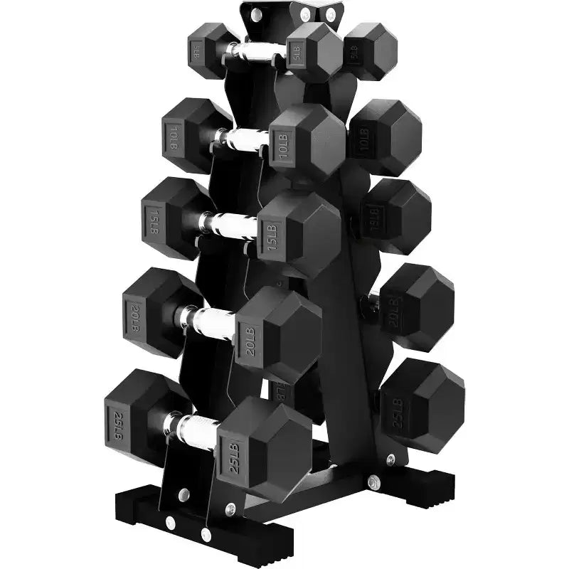 Hex Dumbbell Rack Stand Only, Rust-Resistant PVC Coated Dumbbell Storage Rack, with Non-Slip Base, for Strength Training Home Gym Dumbbell Rack