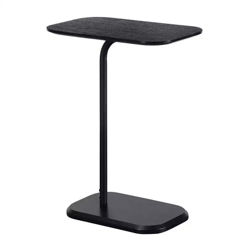 HomeStock 25.25 in.H Black Color Rectangle Wood Table Top End Table 1 -piece