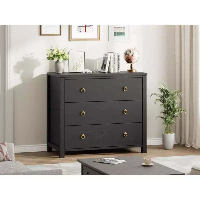 COZONY 3/6/7 Drawer Dresser for Bedroom, 54 Wide Wooden Chest of Drawers, Clothes Storage Cabinet Organizer, Modern Black, Living Room