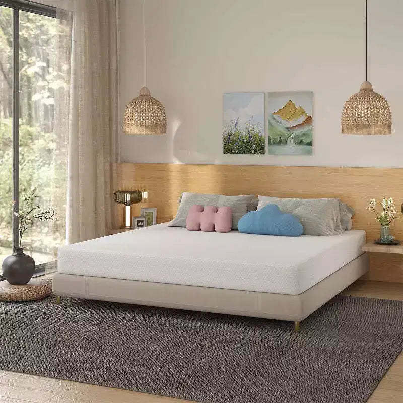 BestMassage 8 Inch Mattress Bamboo Charcoal Memory Foam Mattress Medium Firm Mattress CertiPUR-US Certified