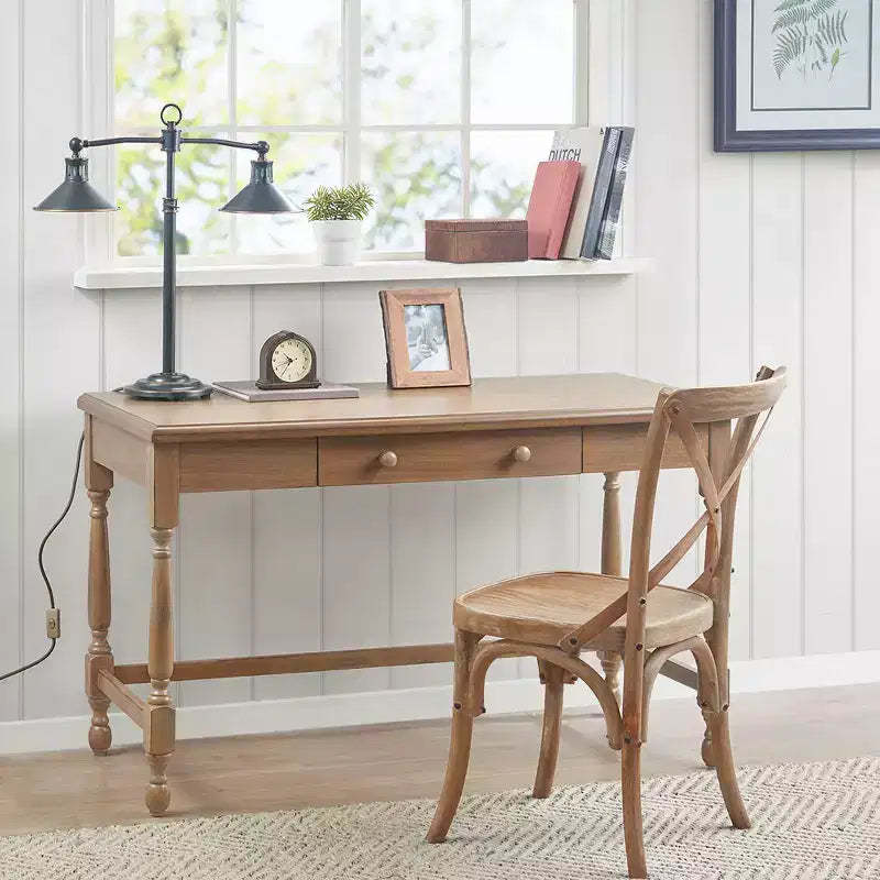 GDFStudio Crista Traditional Wooden Desk with 1 Drawer