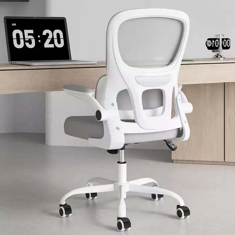 Okak Mesh Ergonomic Office Chair, Computer Chair with Lumbar Support and Flip Armrest, Comfy Chair with Wheels for Study, Office, Home