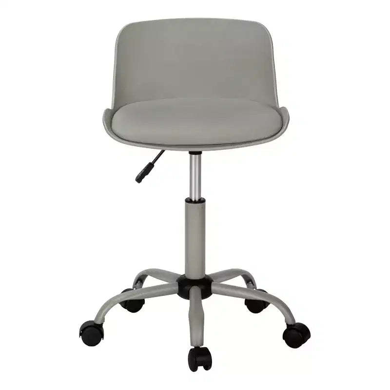 Okak Modern Height-Adjustable Office Chair, Desk Chair with Metal Base and Wheels, 360 Swivel Computer Chair for Study, Office
