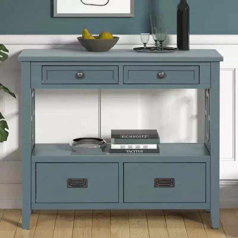 Okak 36in Sideboard Cabinet, Bufft Cabinet with 4 Drawers and 1 Open Shelf, Storage Cabinet for Living Room, Dining Room, Kitchen