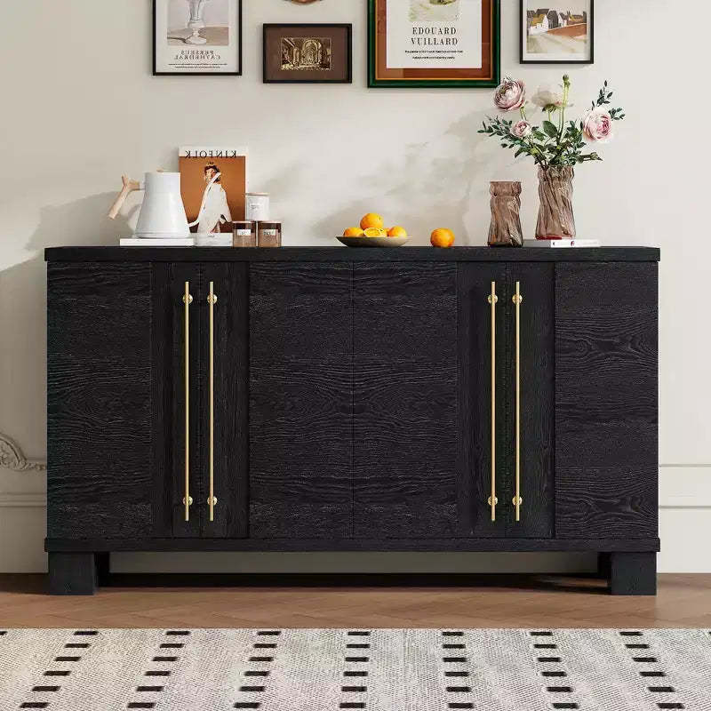 Okak Modern Sideboard Cabinet, Bufft Cabinet with 4 Doors and 4 Shelves, Storage Cabinet for Living Room, Dining Room, Kitchen