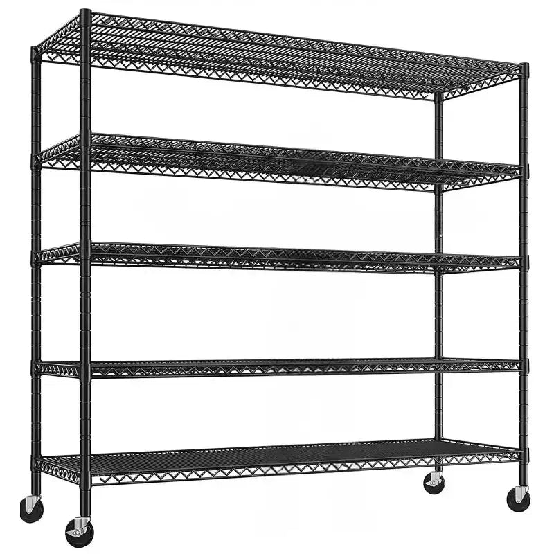 HOMDOX 3000LBS 5-Tier Heavy Duty Metal Storage Rack, 60W x 18D x 82H Adjustable Wire Metal Shelves for Storage, Free Standing Storage Shelf Units