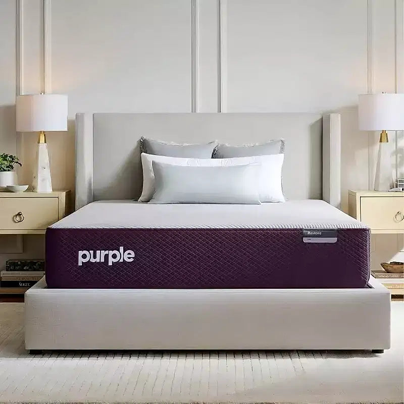 Purple Soft Mattress with GelFlex Grid and Coil System, Grey