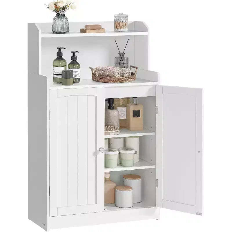 Dcolora Bathroom Storage Cabinet, Bathroom Floor Cabinet with 2 Doors, 2 Adjustable Shelves, 11.8 x 23.6 x 39.4 Inches