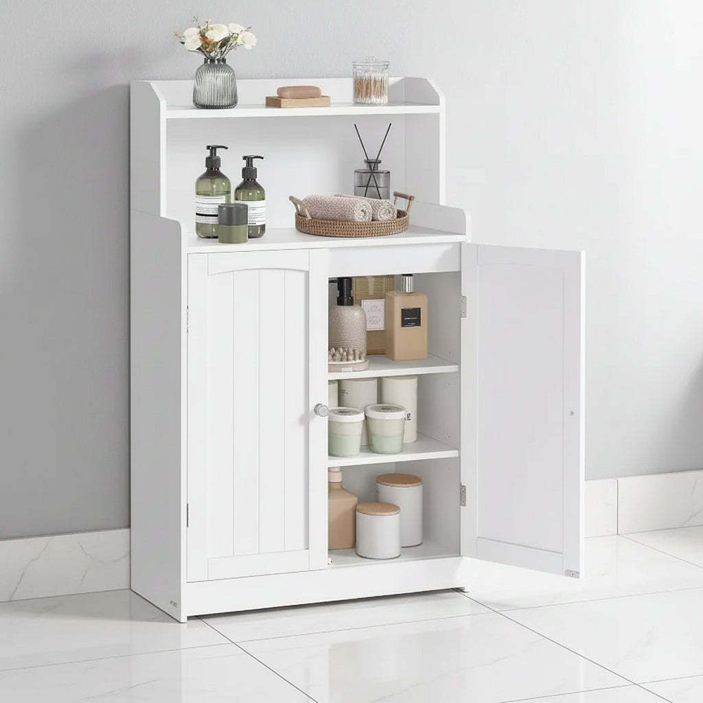 Dcolora Bathroom Storage Cabinet, Bathroom Floor Cabinet with 2 Doors, 2 Adjustable Shelves, 11.8 x 23.6 x 39.4 Inches