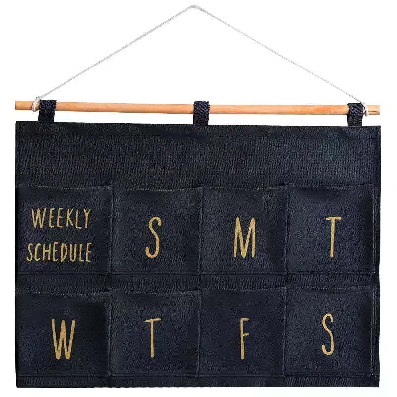 Garnen Wall organizer, Wall Pocket Weekly Planner, Wall Storage Organizer, 8 Pockets Hanging for To-Do List Pocket Chart Daily Schedule Planner, Gray