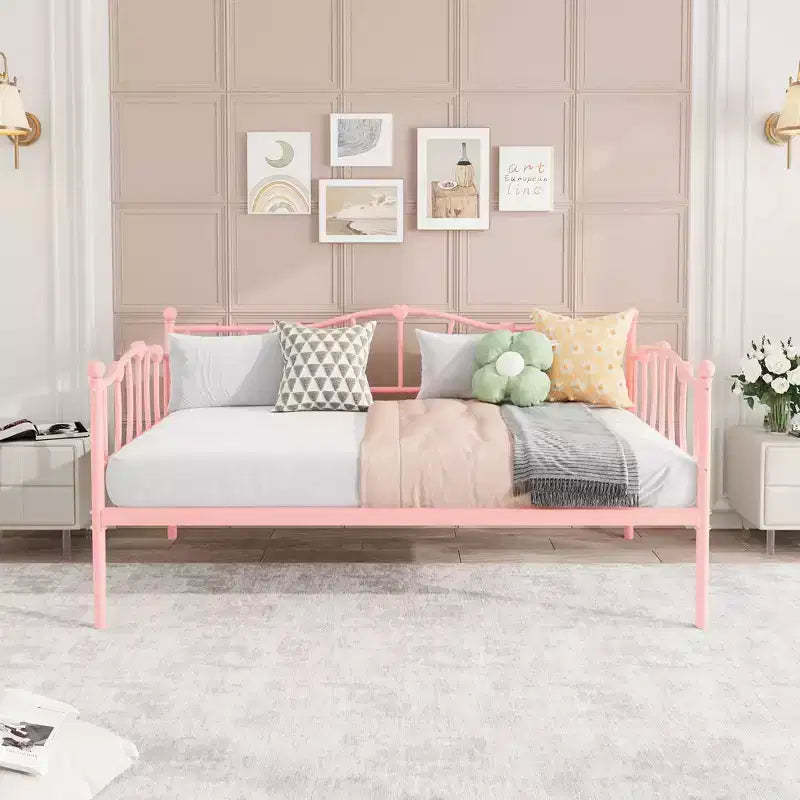 Metal Twin DayBed, Sofa Beds with Steel Slat Support and Headboard, Space-Saving, No Box Spring Needed, for Apartment,Living Room, Small Spaces
