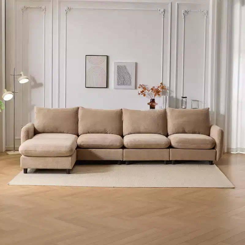 Christopher Knight Home Acker 5 Pieces Modern L Shape Upholstered Sectional Sofa Set