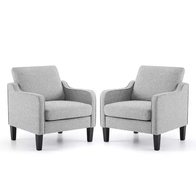 Karl Home |Transitional Loveseat Piped T-Cushions & Linen Blend