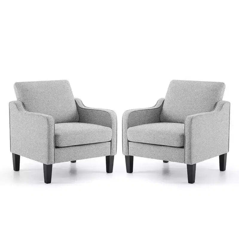 Karl Home |Transitional Loveseat Piped T-Cushions & Linen Blend