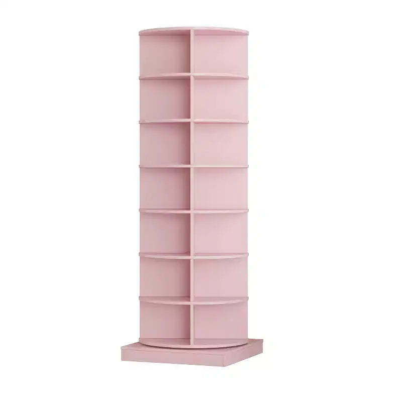 Bellemave Rotating shoe rack,rotating shoe rack tower 360, Holds over 28 pairs of shoes,Pink