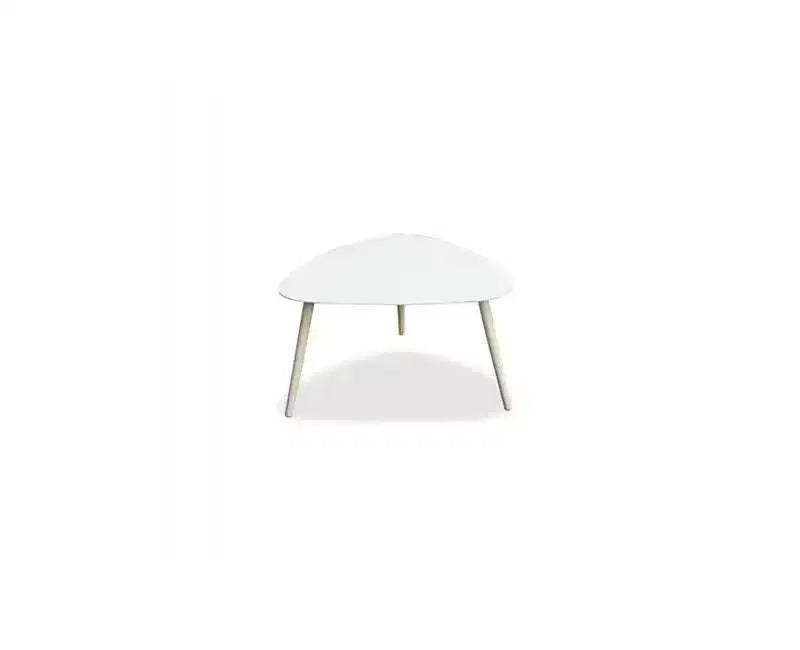 HomeStock 60 in.H White Color Kidney Aluminum Table Top End Table 2 -piece