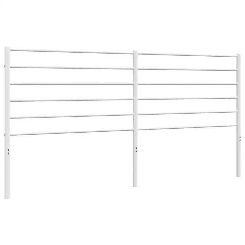 vidaXL 35.4-Inch Metal Headboard for King Size Beds, Durable Steel Construction Headboard for Modern Minimalist Bedroom, Easy Assembly, White