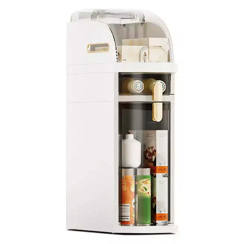 COZONY Slim Bathroom Storage Cabinet with Drawers & Tissue Box, Narrow Waterproof Rolling Tower Cart Organizer for Small Space, Laundry, Living Room
