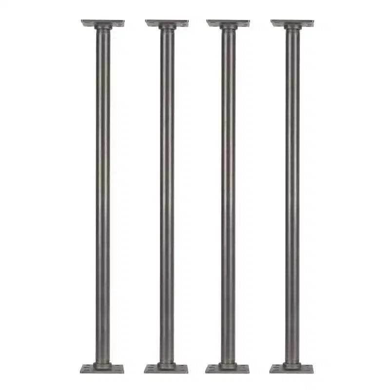 Pipe Decor 1 in. x 30 in. Square Flange Pipe Table Legs - 4 Pack