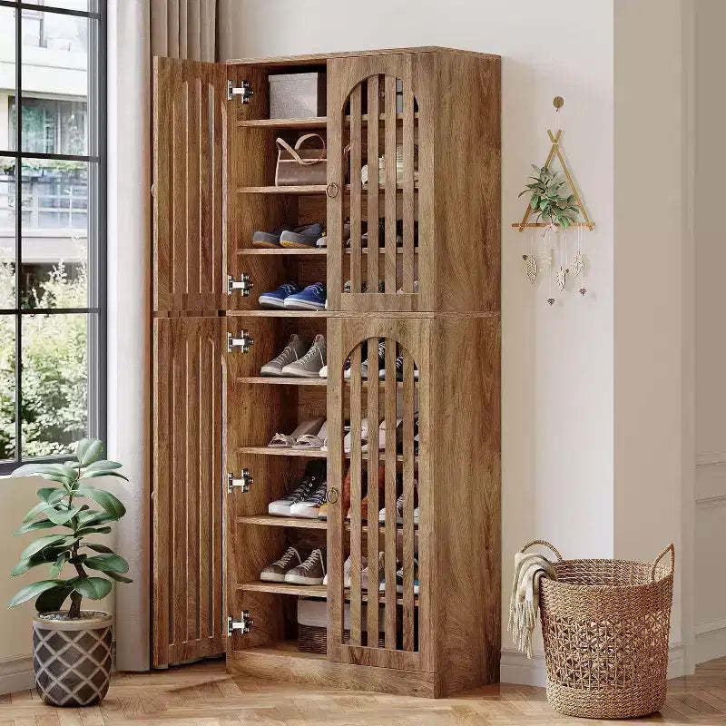 Lantine 70.86 Tall Shoe Storage Cabinet with Removable Shelves, 9-Tier 27-36 Pairs Shoe Organizer Rack for Entryway, Hallway, Closet