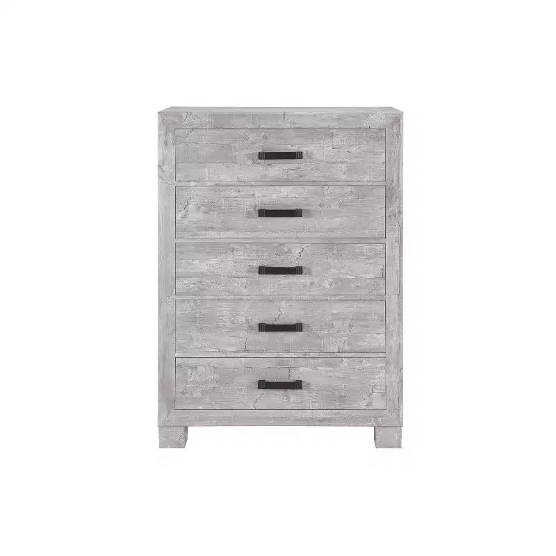 HomeStock 20.67 in.H MDF Vertical Dressers with 14 - Drawers in Gray Finish