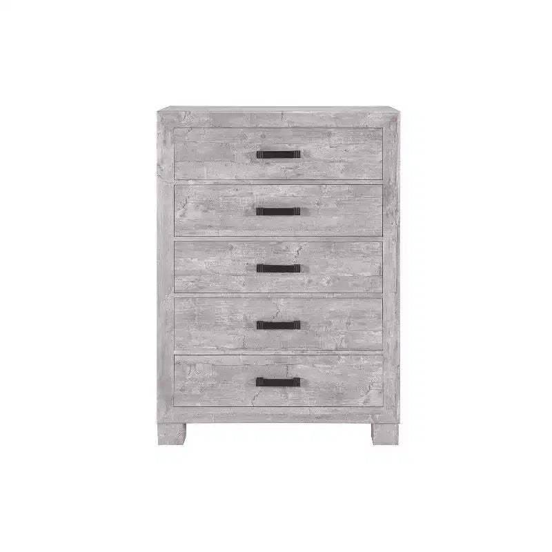 HomeStock 20.67 in.H MDF Vertical Dressers with 14 - Drawers in Gray Finish