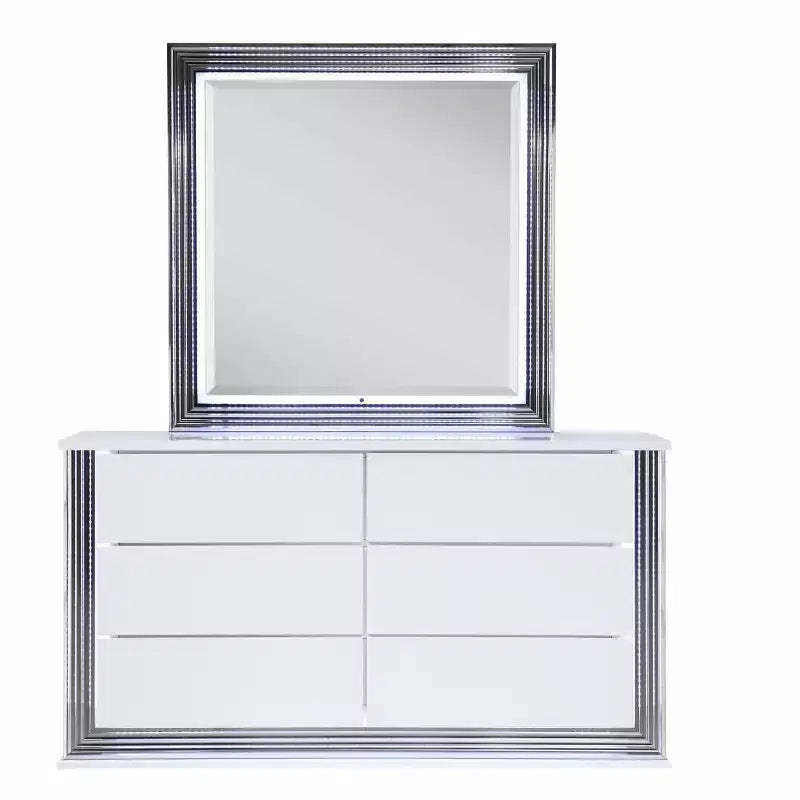 HomeStock 19.92 in.H MDF Vertical Dressers with 2 - Drawers in White Finish
