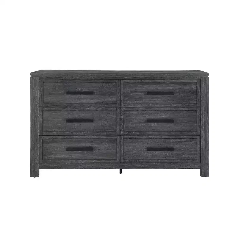 HomeStock 19.17 in.H Wood Horizontal Dressers with 4 - Drawers in Gray Finish