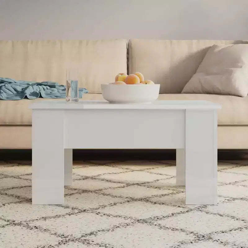 Coffee Table High gloss white Engineered wood Medium