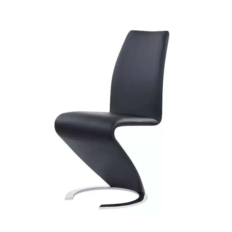 HomeStock Black Horseshoe Dining Chair