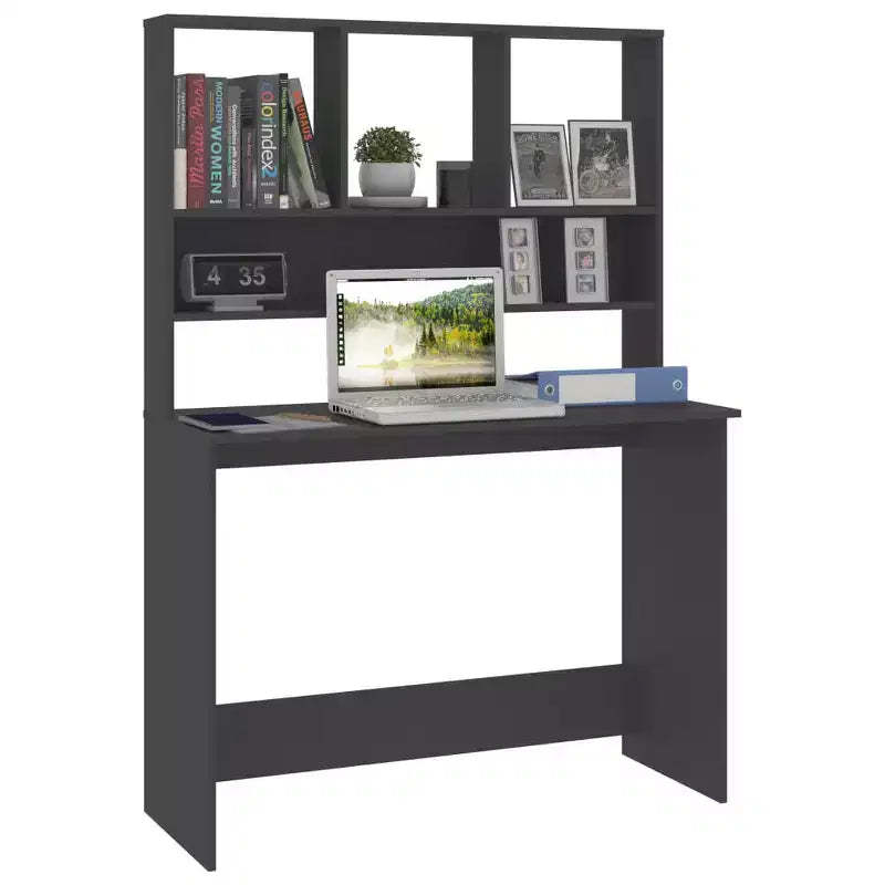 Desk Grey Engineered wood Compact Desk Rectangular Modern