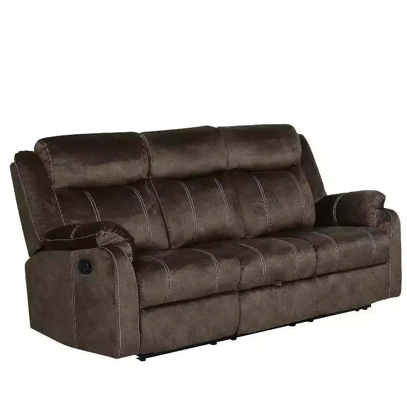 HomeStock Reclining Sofa W/ Drop Down Table & Drawer