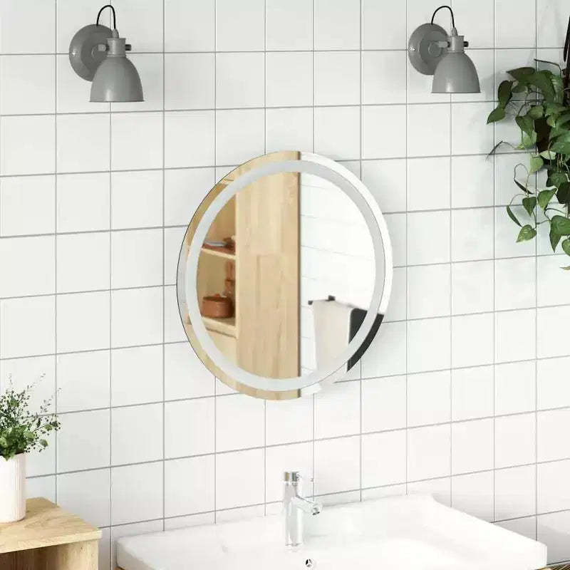 LED Bathroom Mirror Glass 19.7 in diameter Modern Round Vanity