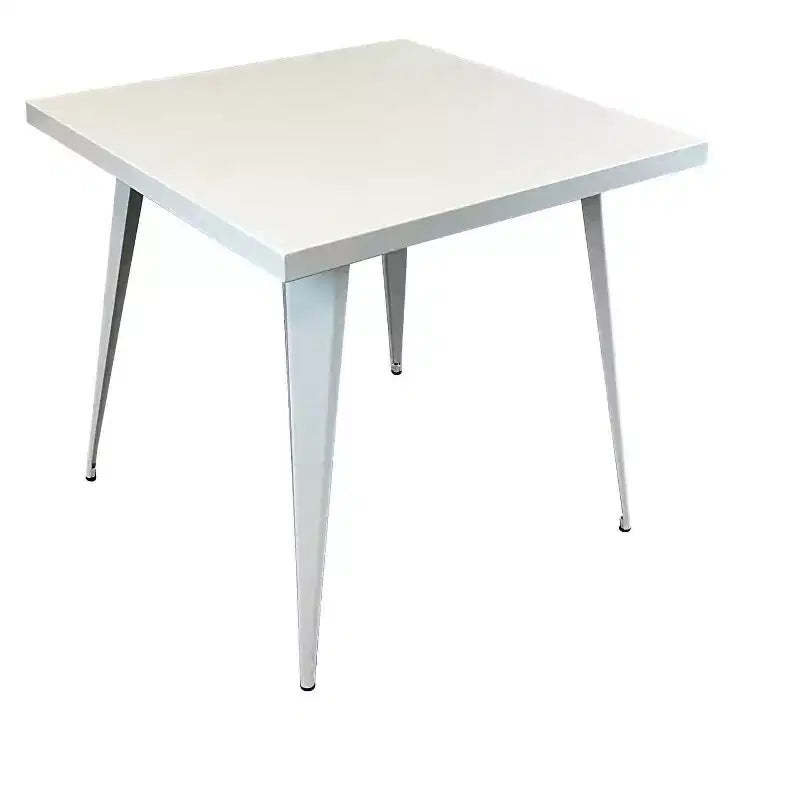 HomeRoots 32 White Steel and Metal Square Dining Table