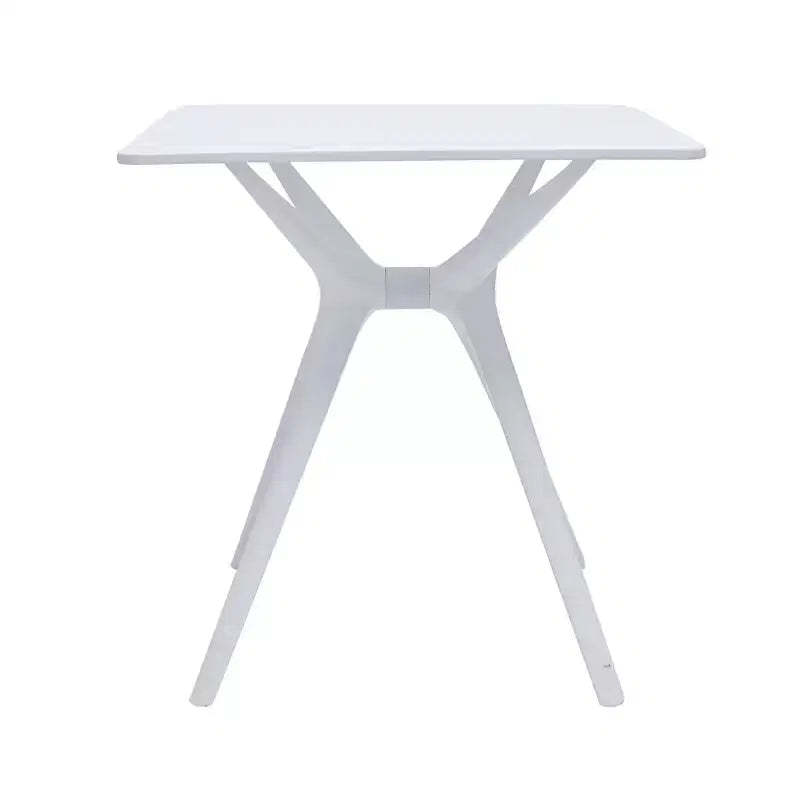 HomeRoots 28 White Heavy Duty Plastic Trestle Base Dining Table
