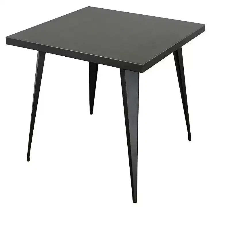HomeRoots 32 Gray Steel and Metal Square Dining Table
