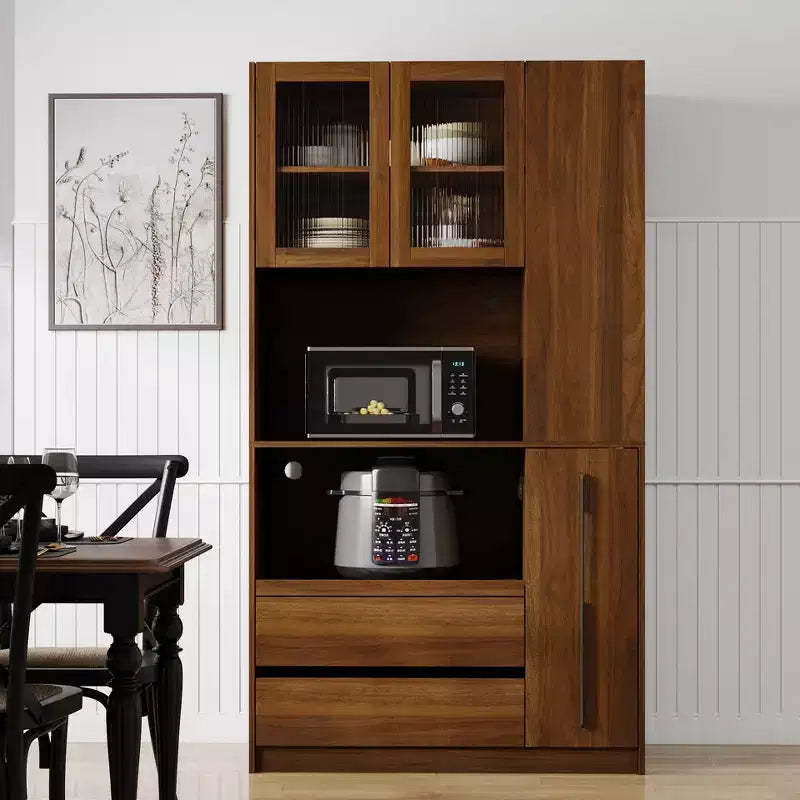 GDFStudio Miles Modern 70.87 Tall Freestanding Kitchen Pantry Cabinet with Drawer and Adjustable Shelves