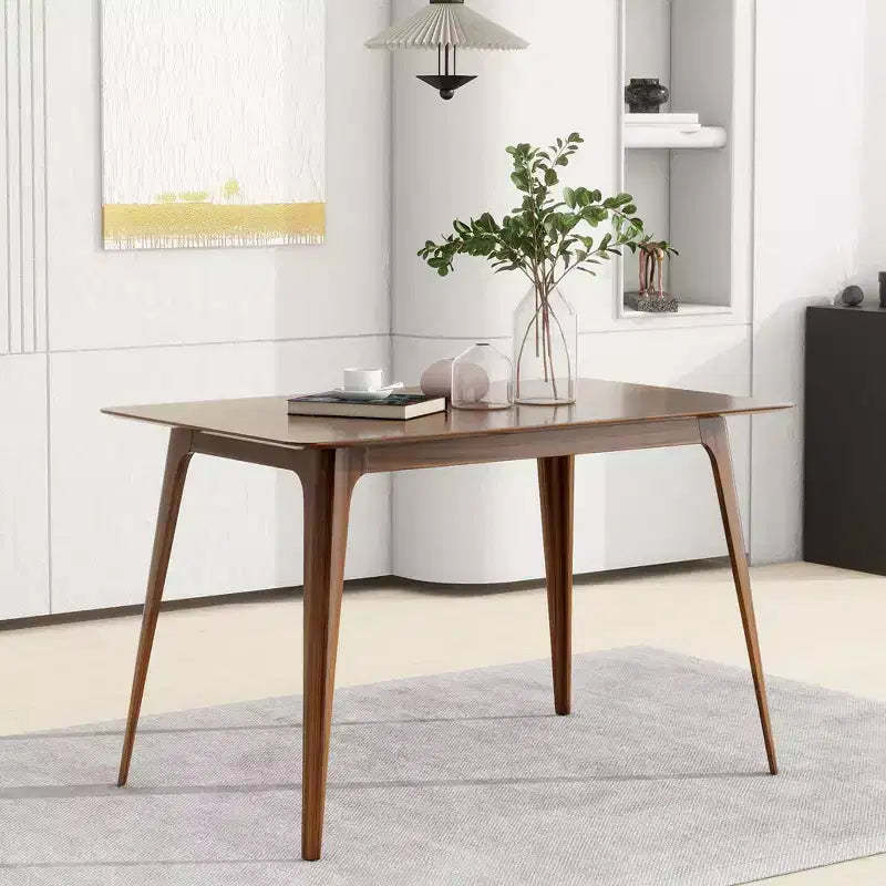 Okak 47.2IN Modern Dining Table with Rubberwood Legs, Kitchen Table with Minimalist Design, Small Table for Living Room, Dining Room