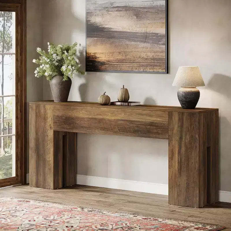 Lantine 71Long Console Table,Farmhouse Sofa Console Behind Couch, Entry Table for Hallway, Foyer, Living Room