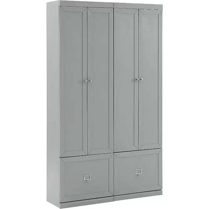 HomeStock 74 in H and 12.5 in.W Metal Utility Storage Cabinets with 2 -Doors and 3 Shelves