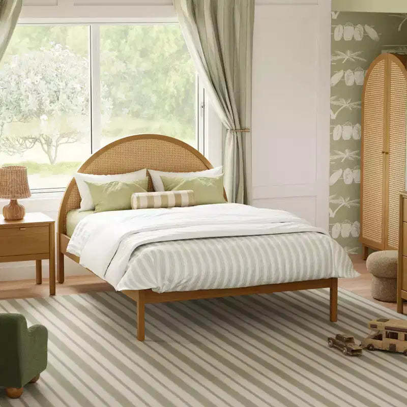 Babyletto Bondi Cane Full Bed - Honey with Natural Cane