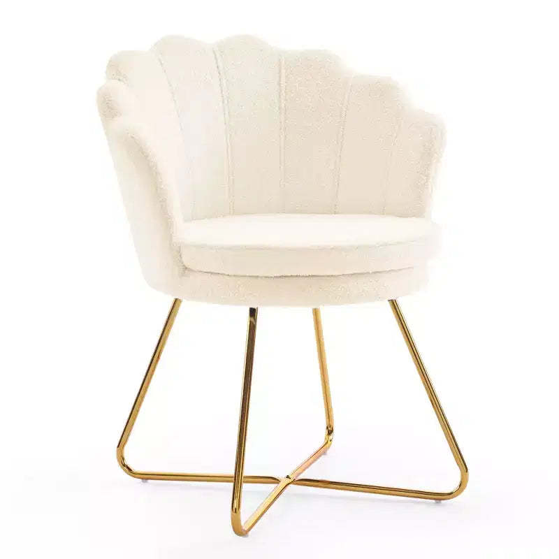 Furniliving Papasan Faux Fur Accent Chair for Home/Living Room/Bedroom