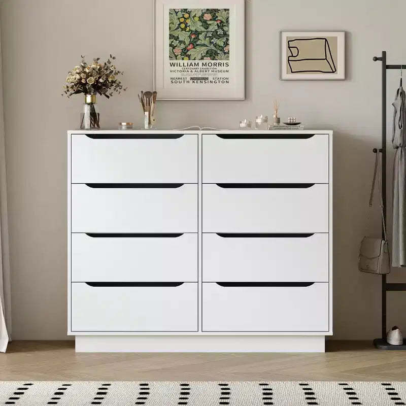 GDFStudio Dune 47 Modern Wooden Long Dresser with 8 Drawers