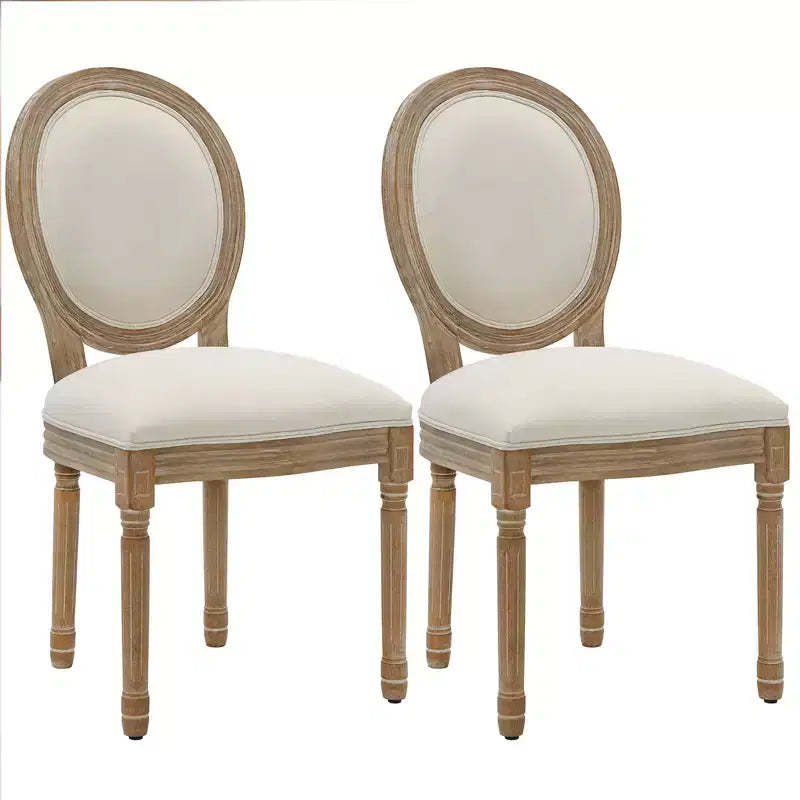 Furniliving French Country Dining Chairs Set of 2, King Louis Back, Living Room/Kitchen/Restaurant