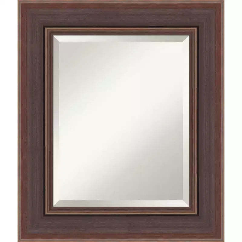 Amanti Art Moab Brown Bronze Beveled Framed Bathroom Vanity Wall Mirror