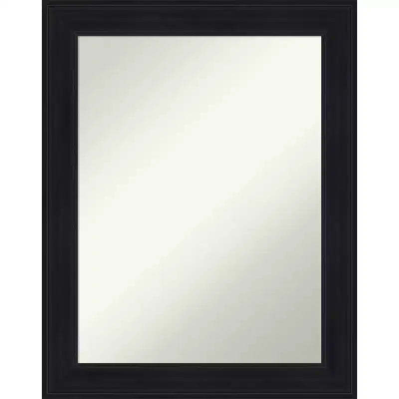 Amanti Art Abbey Black Non-Beveled Framed Bathroom Vanity Wall Mirror