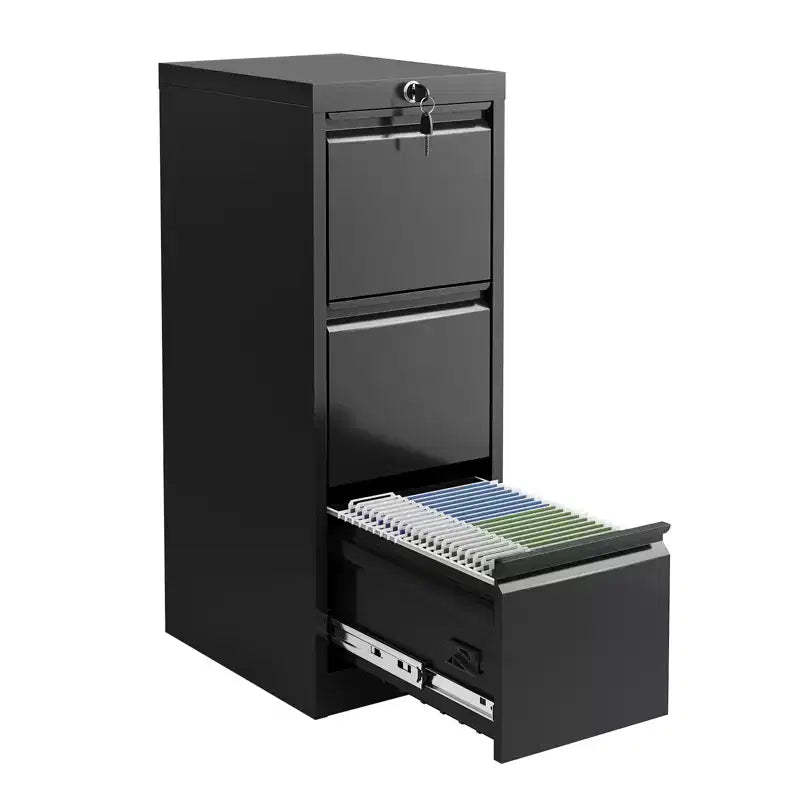 COZONY 3-Drawer Vertical File Cabinet with Lock, Metal Storage Organizer for Home Office