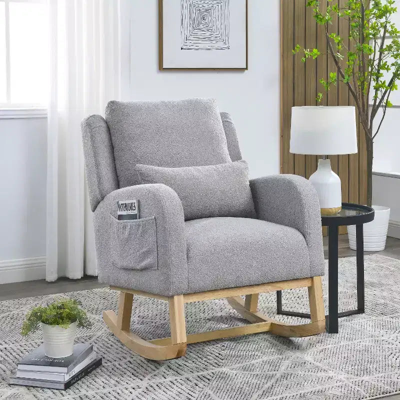 Vatros Modern Accent Chair High Backrest Lounge Chair Armchairs Rocking Chair