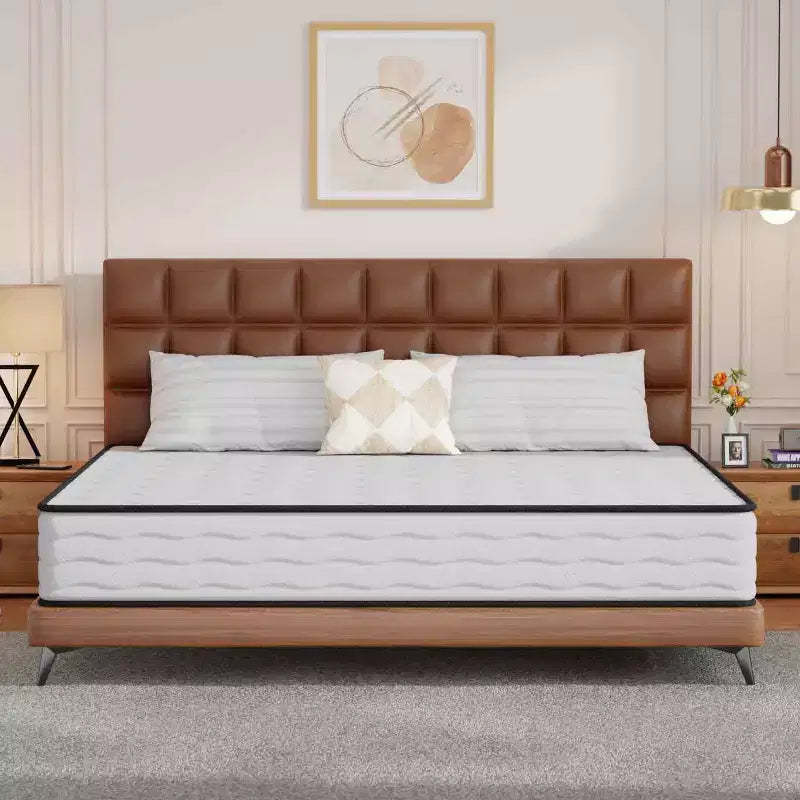 BestMassage 10 Inch Hybrid Mattress with Innerspring and Foam Fiberglass Free Medium Firm Ideal for Back Stomach and Side Sleepers