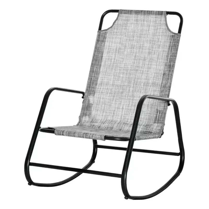 Garden Rocking Chair, Outdoor Indoor Sling Fabric Rocker for Patio, Balcony, Porch